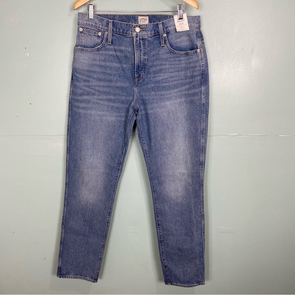 J Crew Vintage Straight 9” Size 32 Tall AQ828 Blue